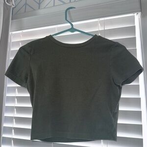 Green crop top
